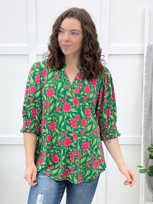 Dear Scarlett Just Getting Started Lizzy Smocked Top