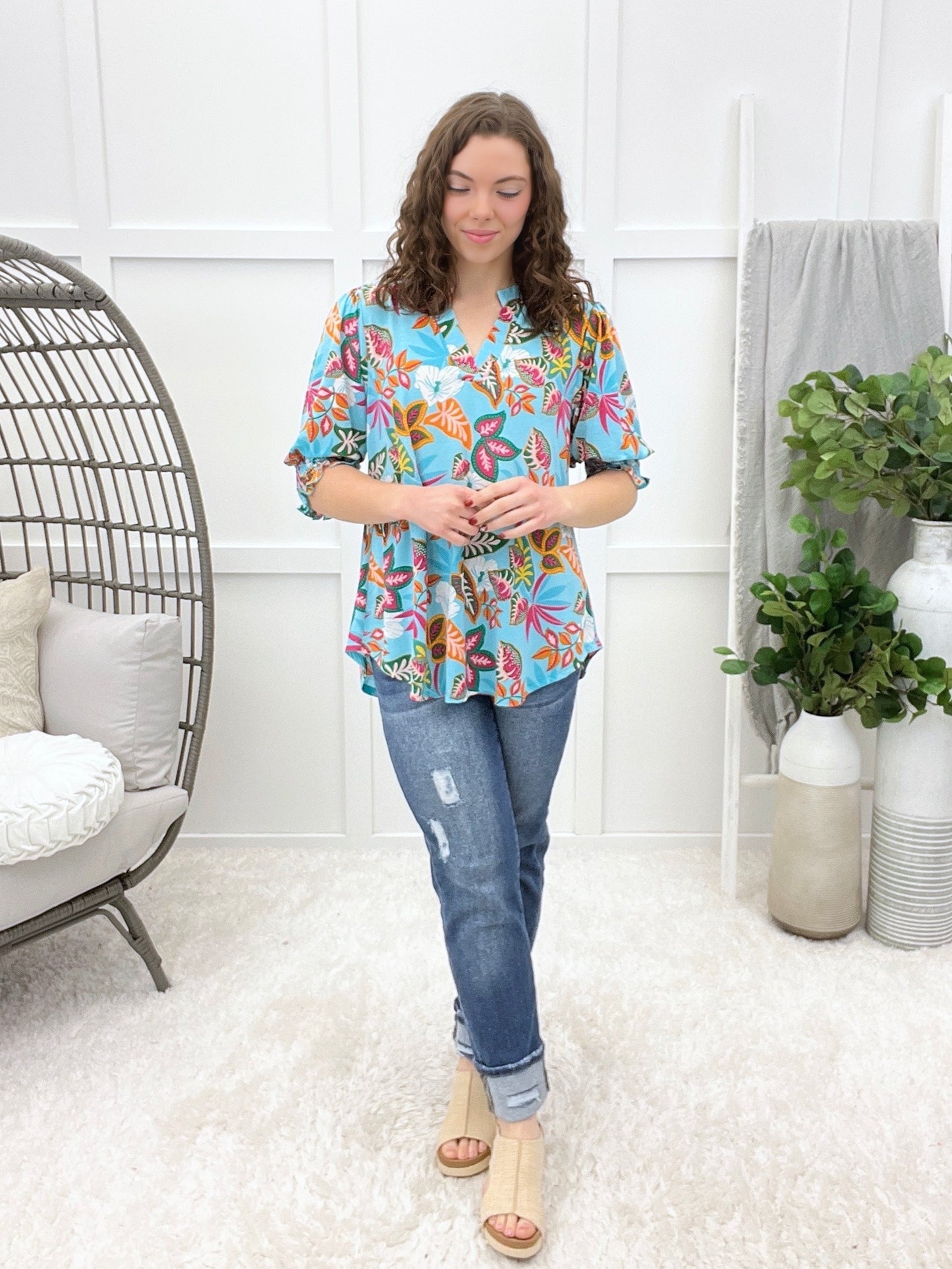 Dear Scarlett Island Bloom Lizzy Smocked Top