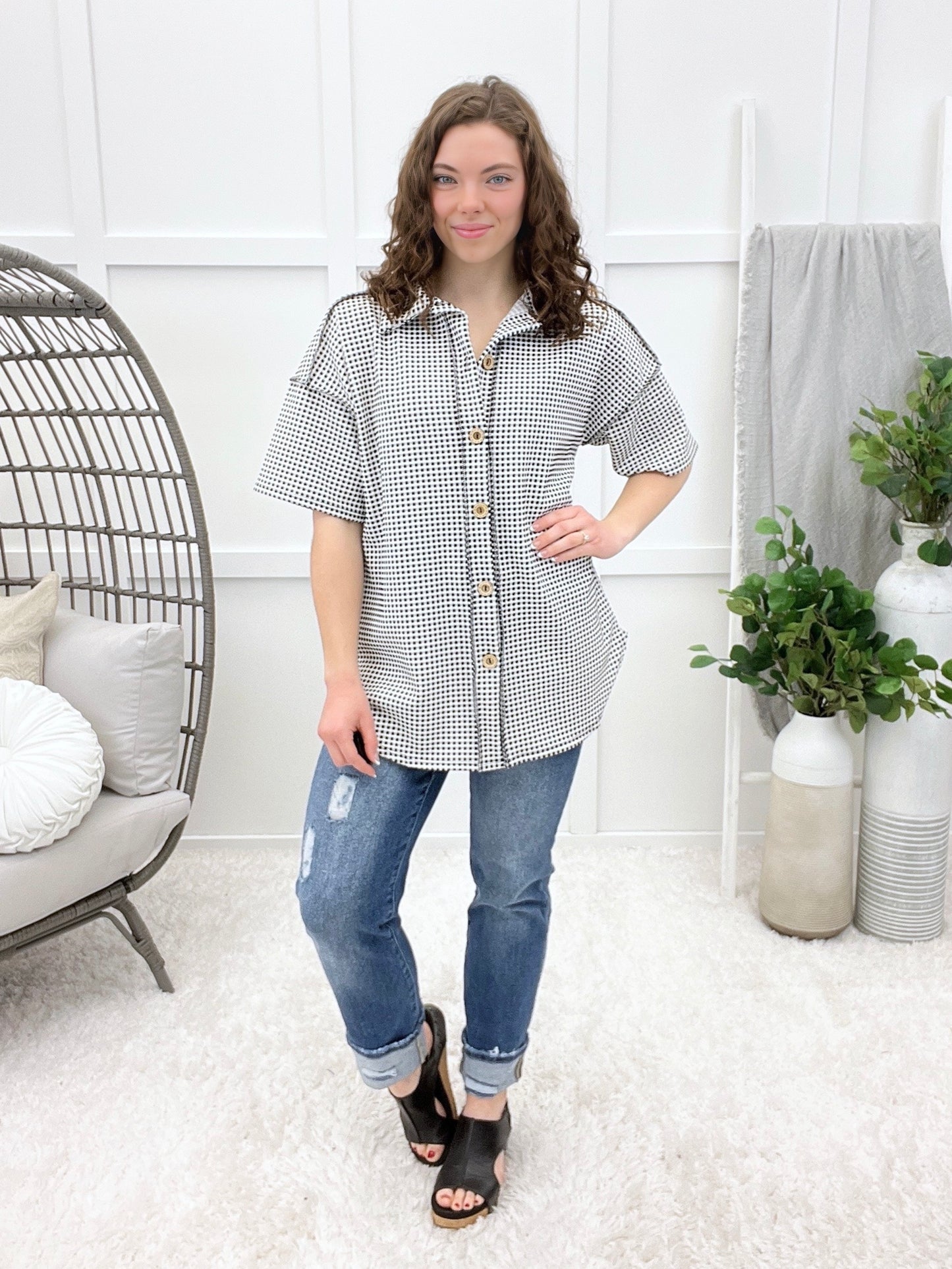 Best Times Button-up Top