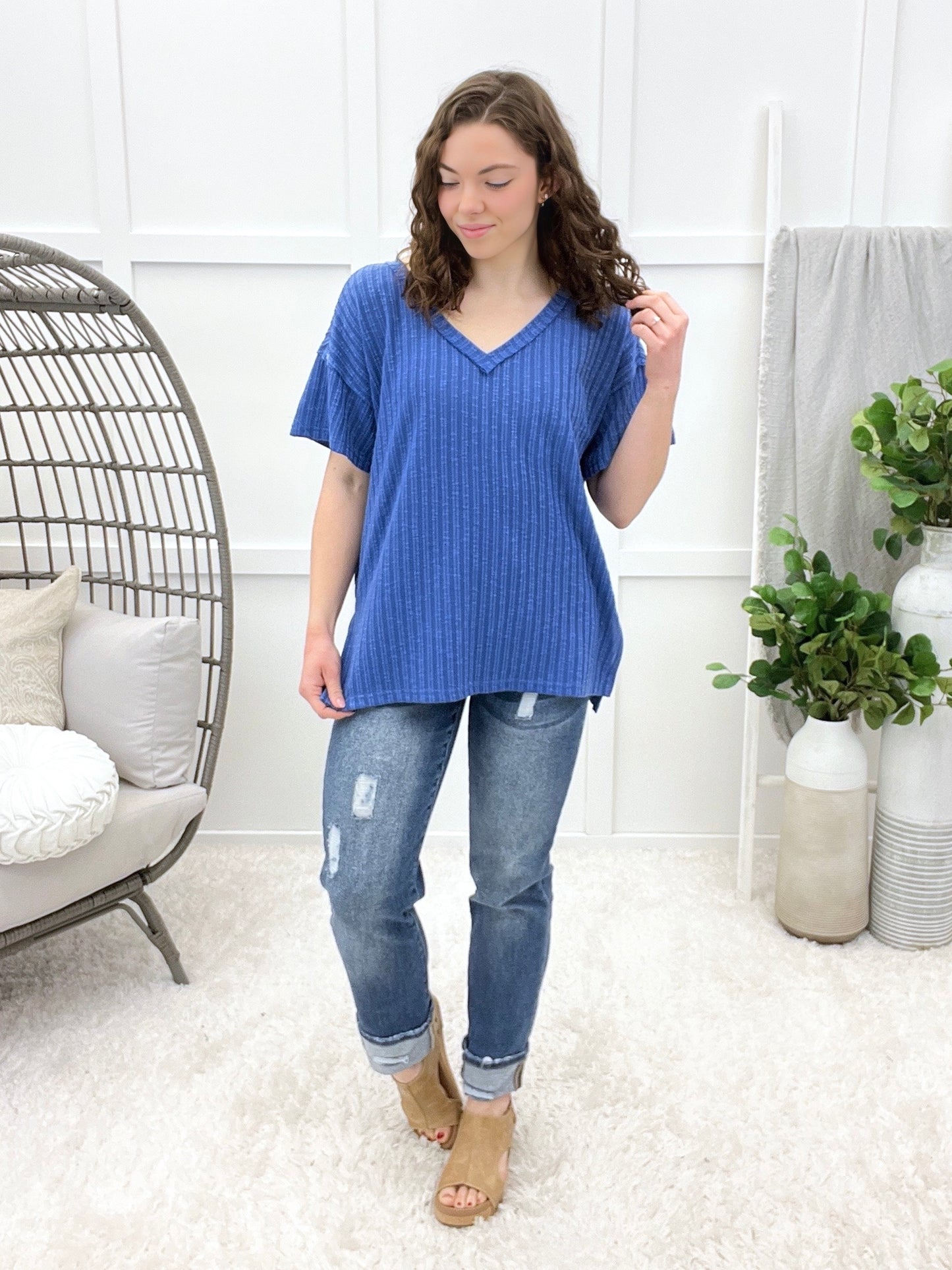 Being Confident Top - Cobalt Blue