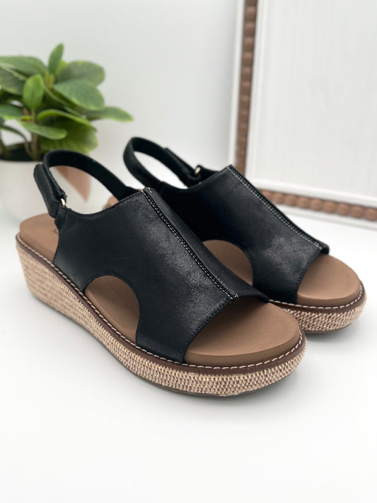 Corkys Volta II Wedge Sandals - Black 2