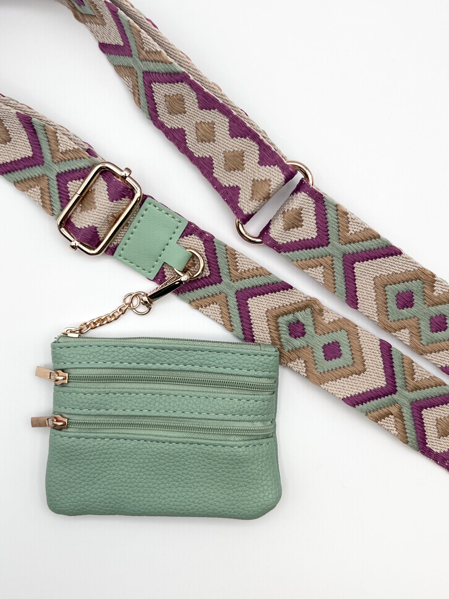 Clip & Go Crossbody w/ Zippered Pouch - 7 Colors