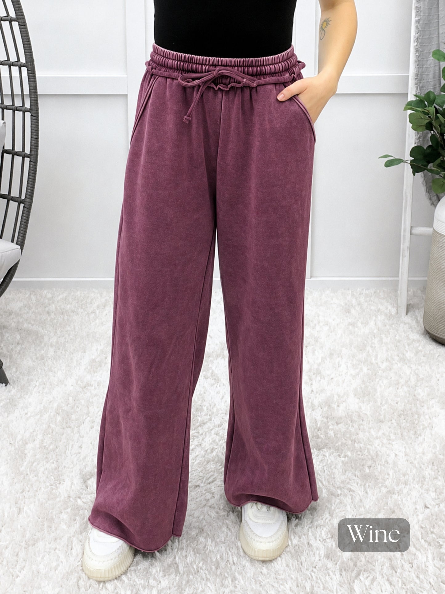 Making My Plans Mineral Washed Lounge Pants