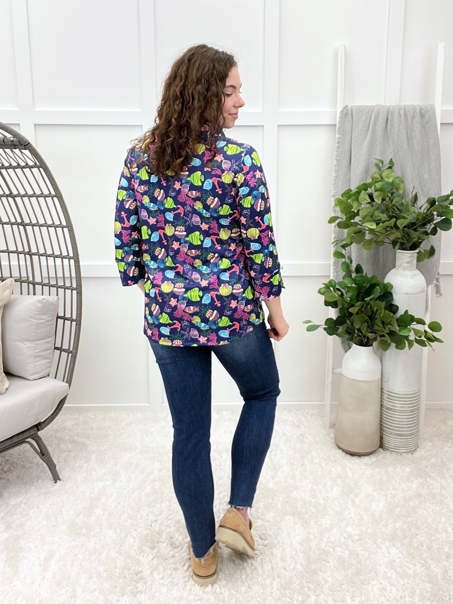 Dear Scarlett Under The Sea Sail Away Blouse