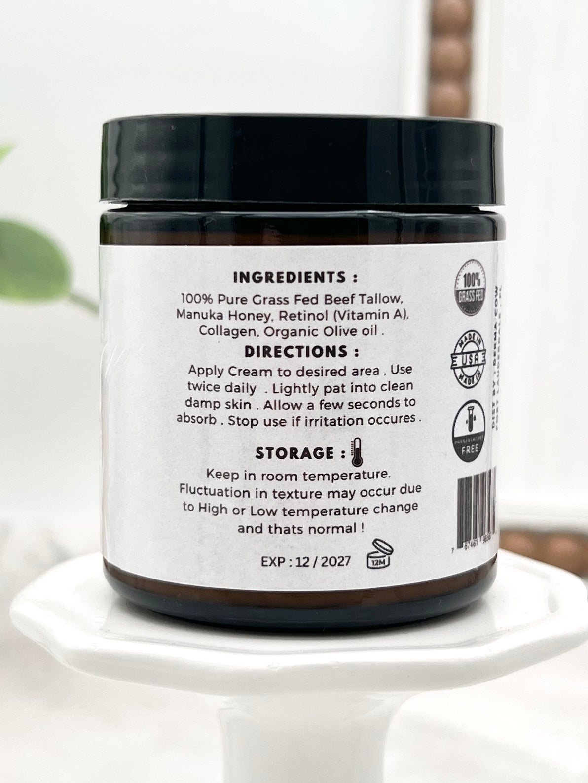 Tallow + Manuka Honey Infused with Collagen and Retinol