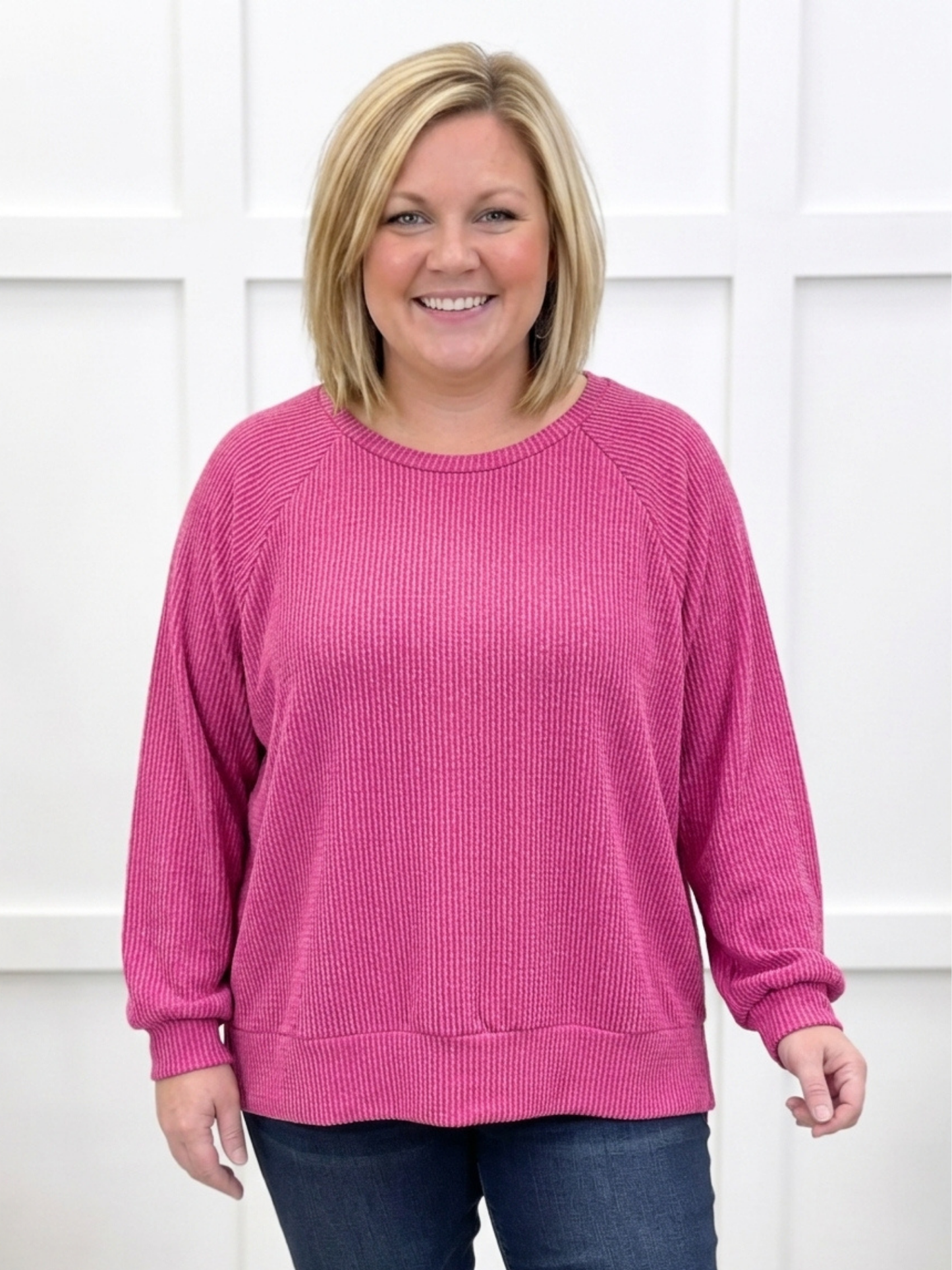 Horizon Comfort Pullover - Magenta