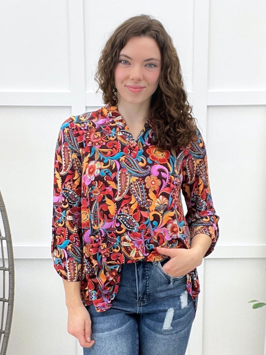 Dear Scarlett Paisley Dreams Lizzy Top