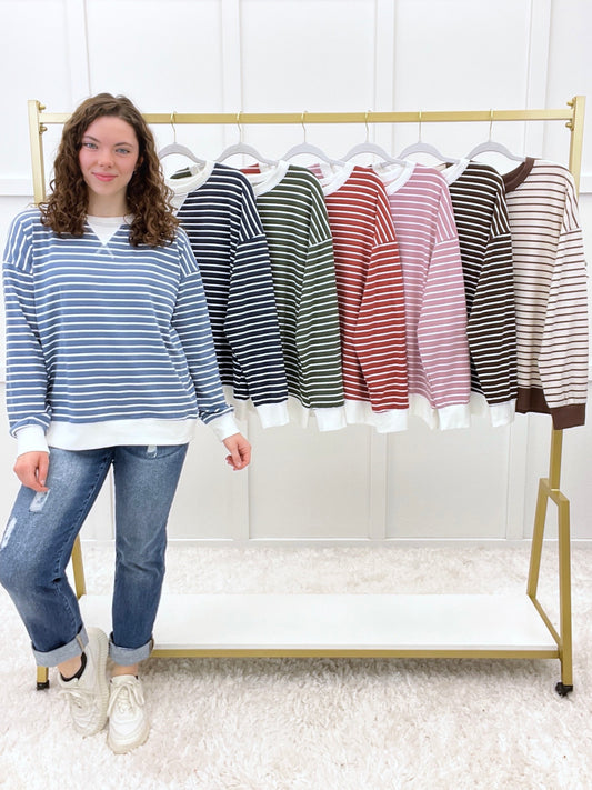 Moment To Take Striped Pullover