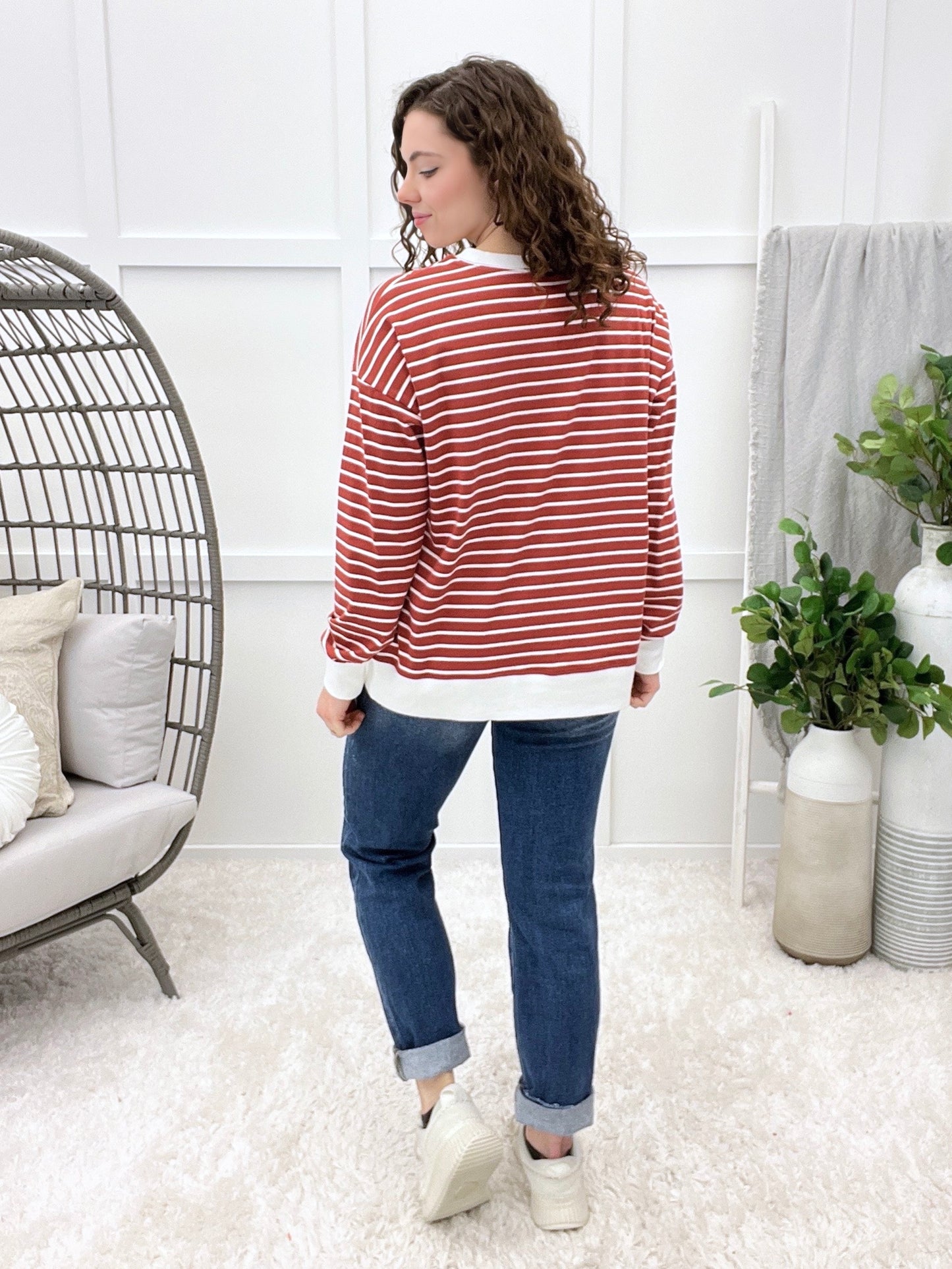 Moment To Take Striped Pullover