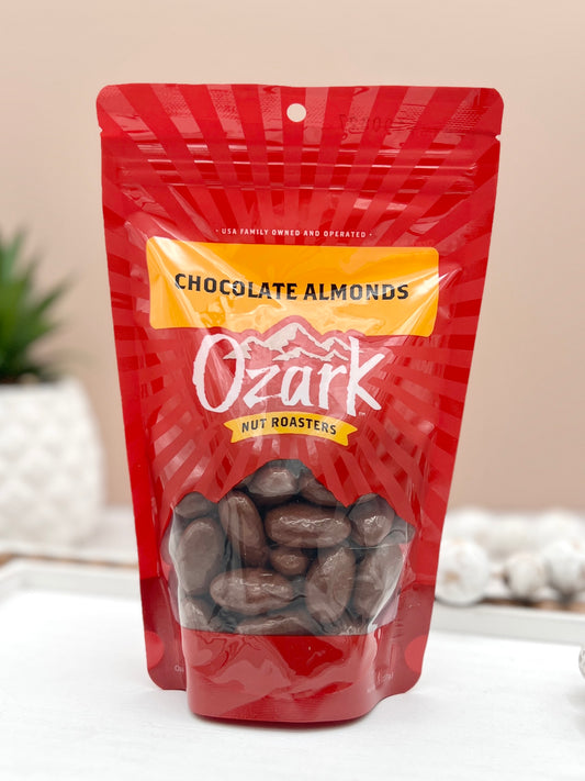 Red 8 oz Chocolate Almonds
