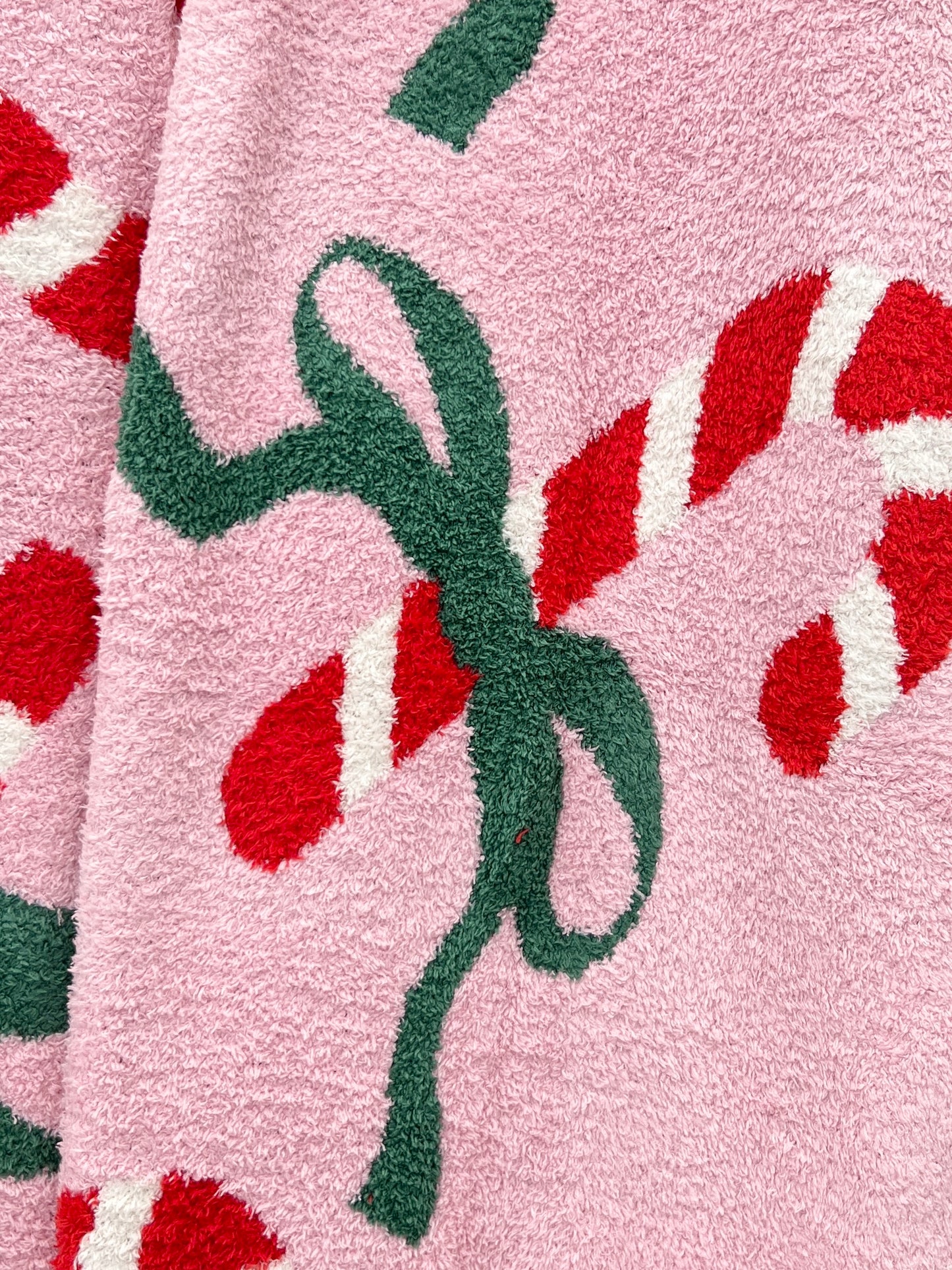 Sweet Candy Cane Lane Blanket