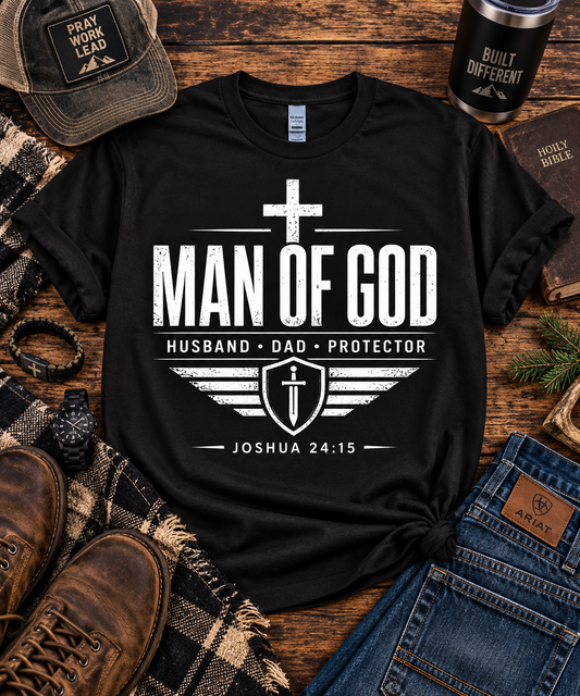 Man of God Graphic Tee + Sweatshirt