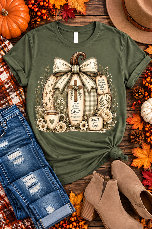 Rooted in Faith Pumpkin Graphic Tee