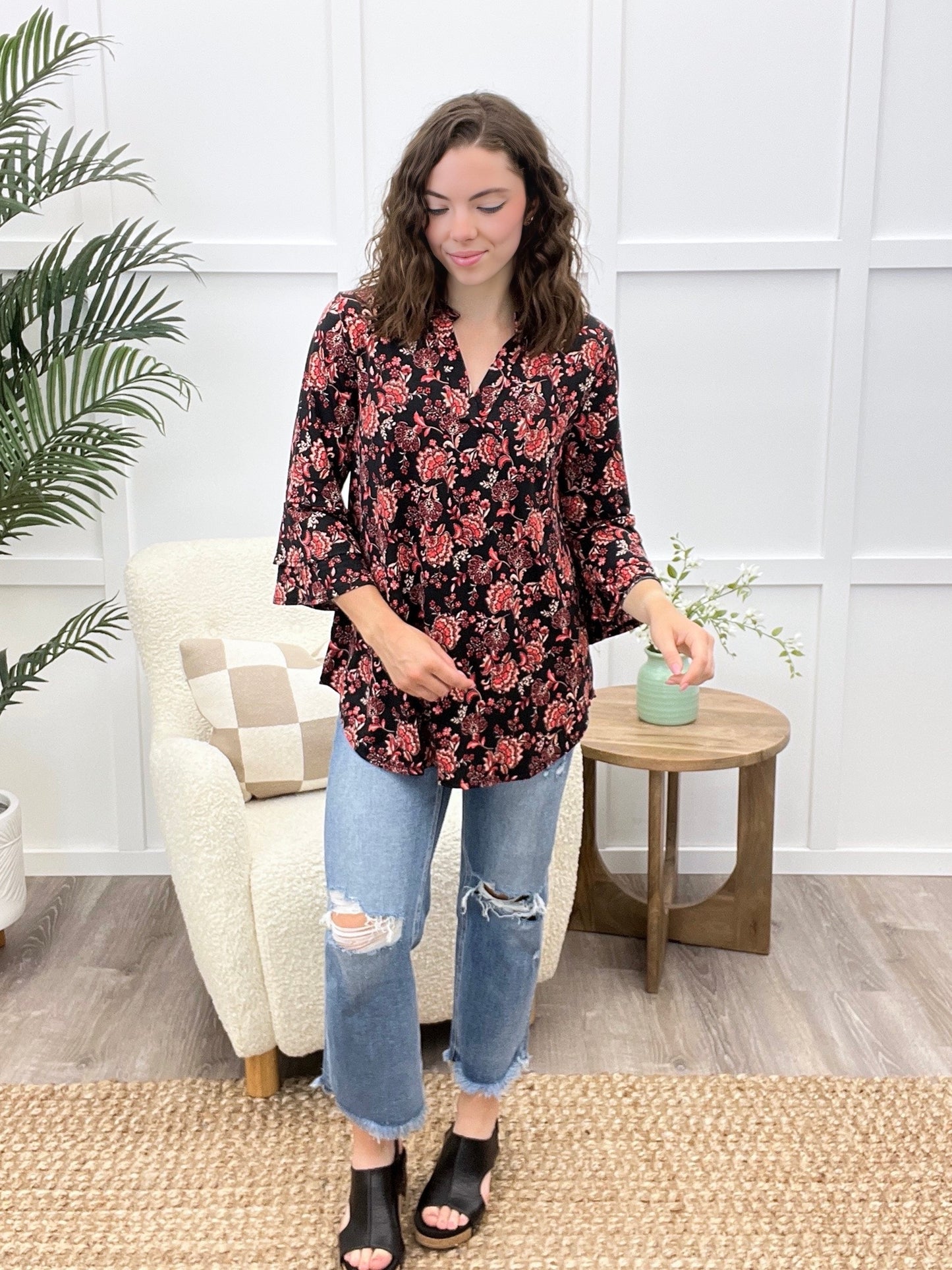 Dear Scarlett All It Takes Lizzy Bell Sleeve Top