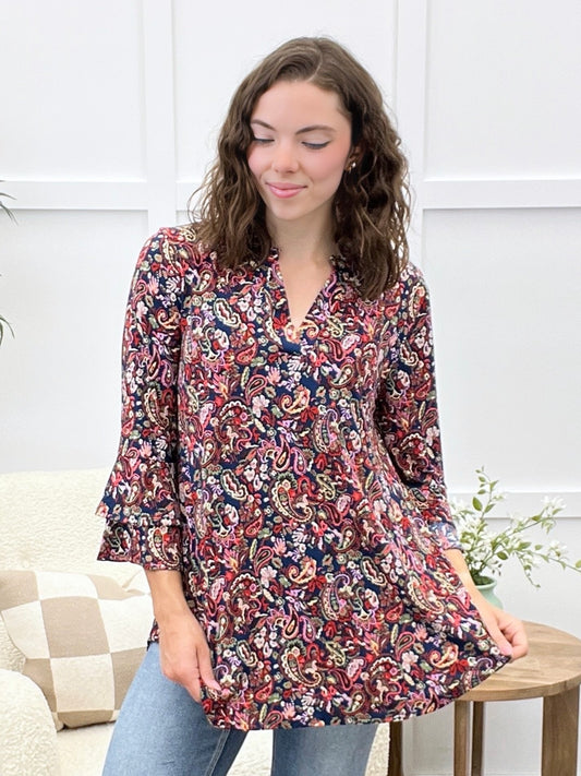 Dear Scarlett Anytime Mood Lizzy Bell Sleeve Top