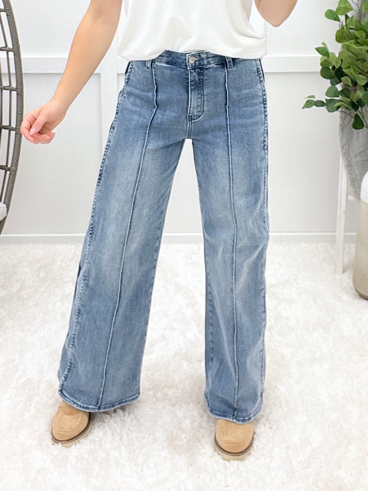 The Chelsea From Saige High Rise Wide Leg Jeans
