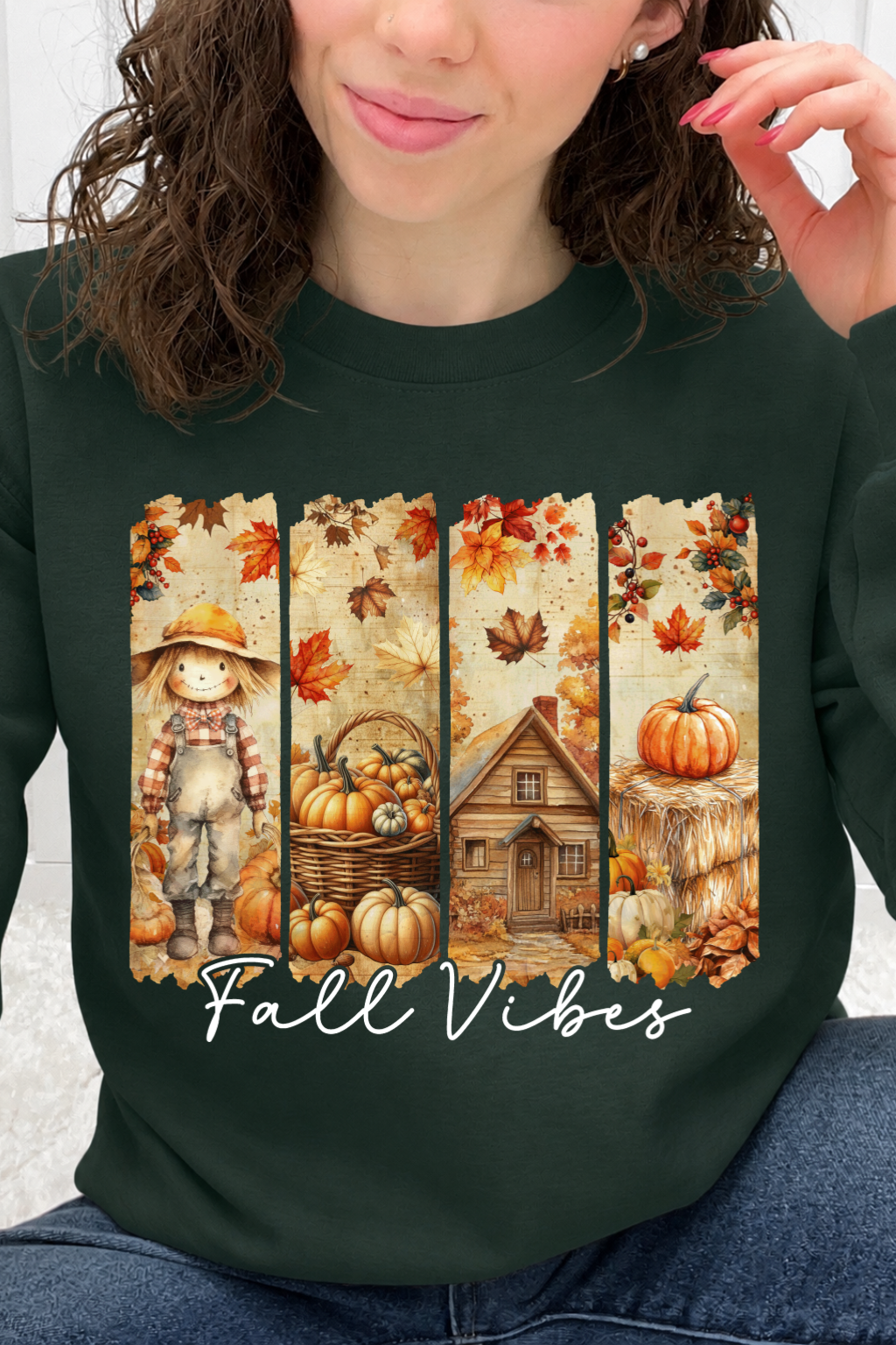 "Fall Vibes" Scarecrow Panel Scene Graphic Collection
