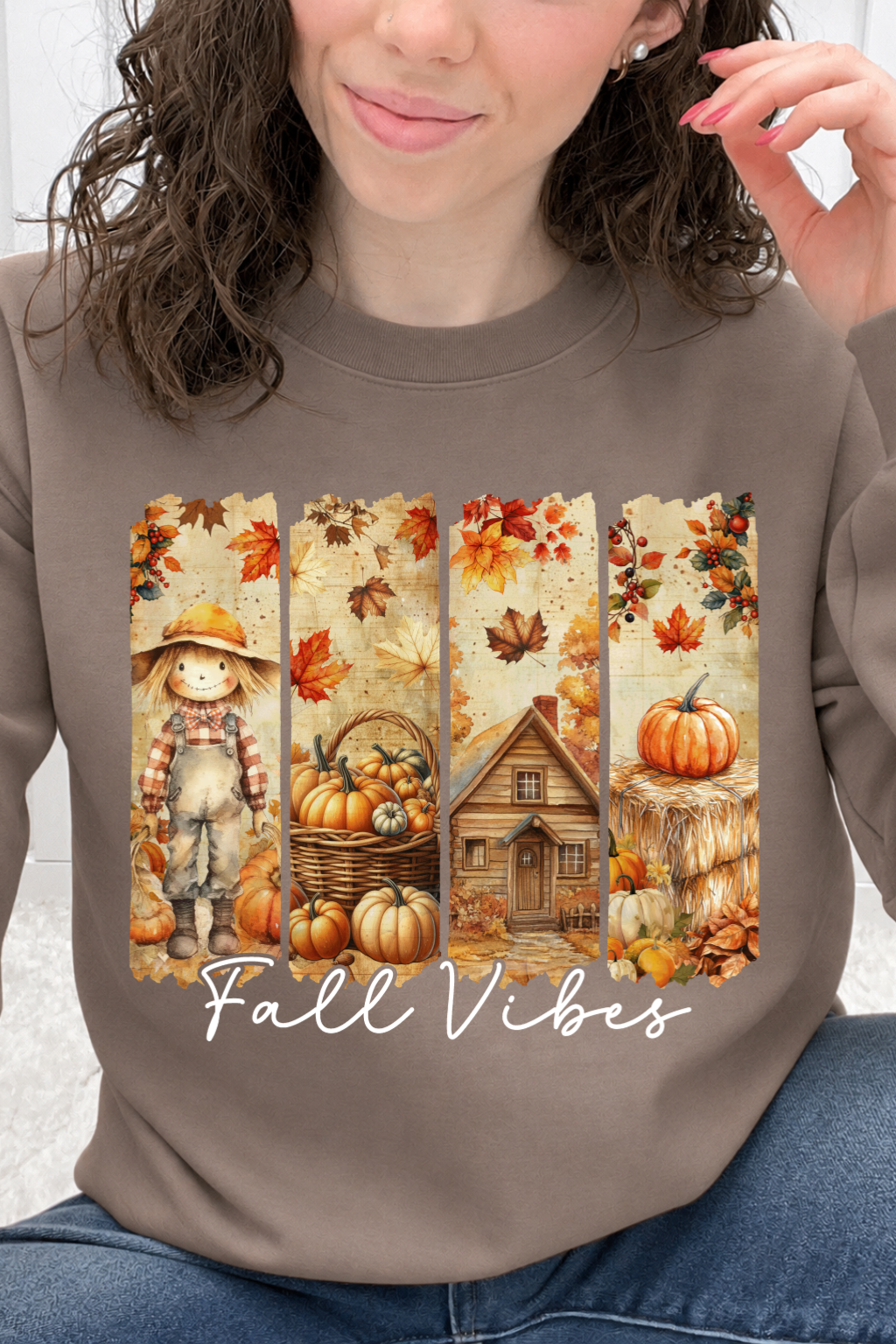 "Fall Vibes" Scarecrow Panel Scene Graphic Collection