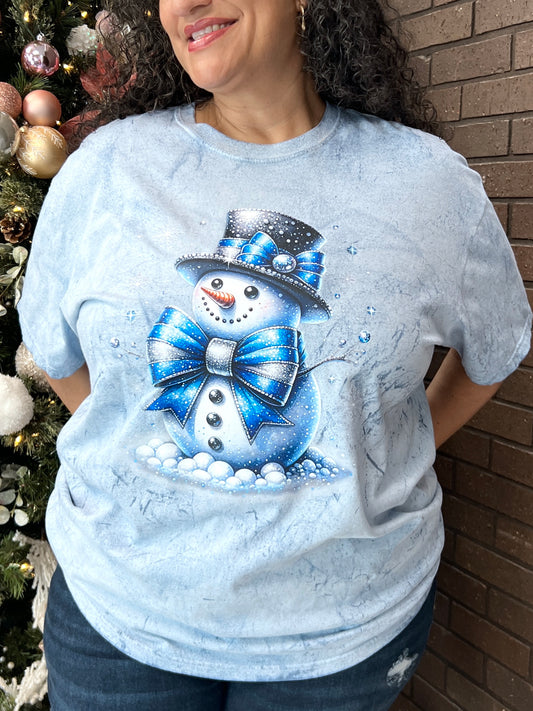 Blue Frost Snowman Graphic Tee