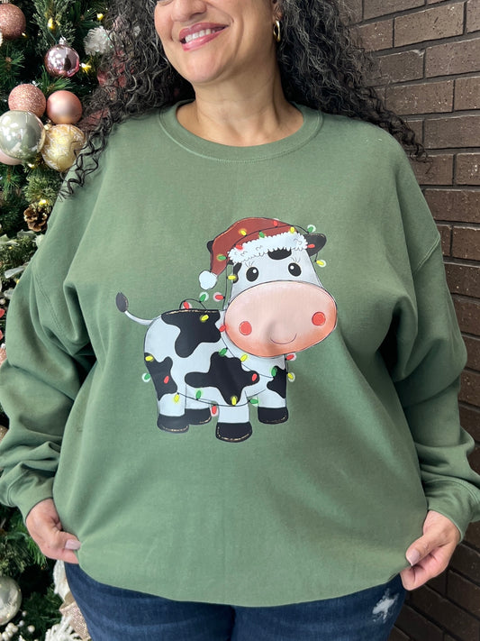 Mooey Christmas Graphic Sweatshirt