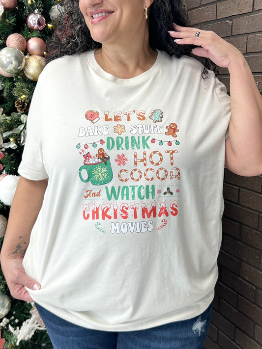 Hot Cocoa & Christmas Movies Graphic Tee