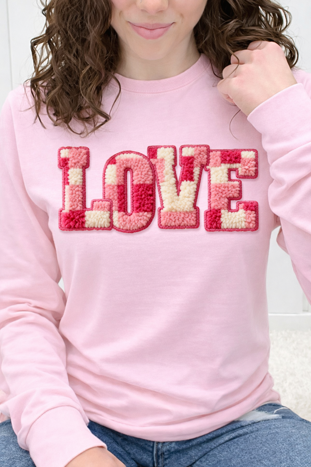 Faux Chenille LOVE Patch Graphic Collection