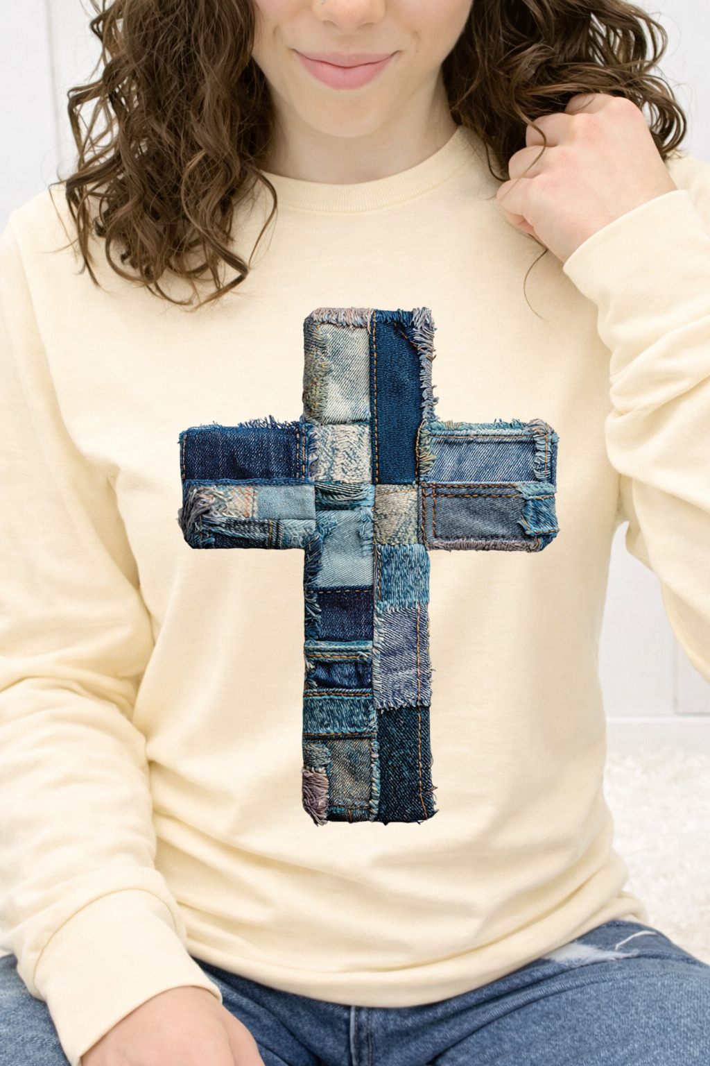 Denim Patchwork Cross Graphic Collection