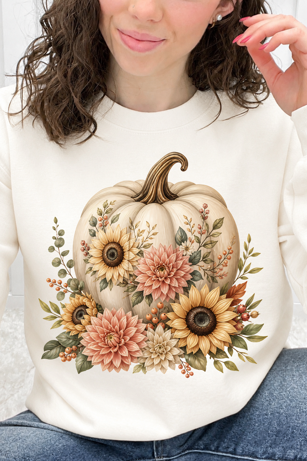 Floral Sunflower Pumpkin Graphic Collection