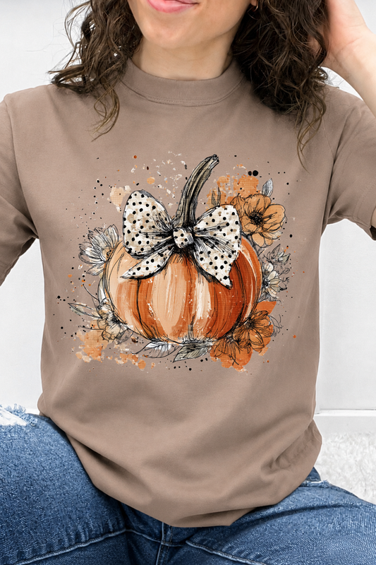 Bow-Tied Polka Dot Pumpkin Graphic Collection