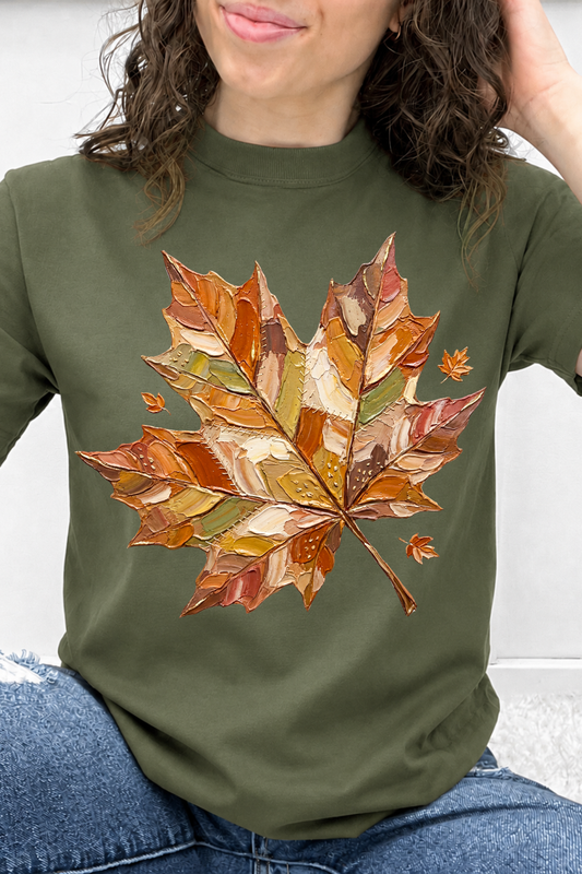 Painted Patchwork Maple Leaf Graphic Collection