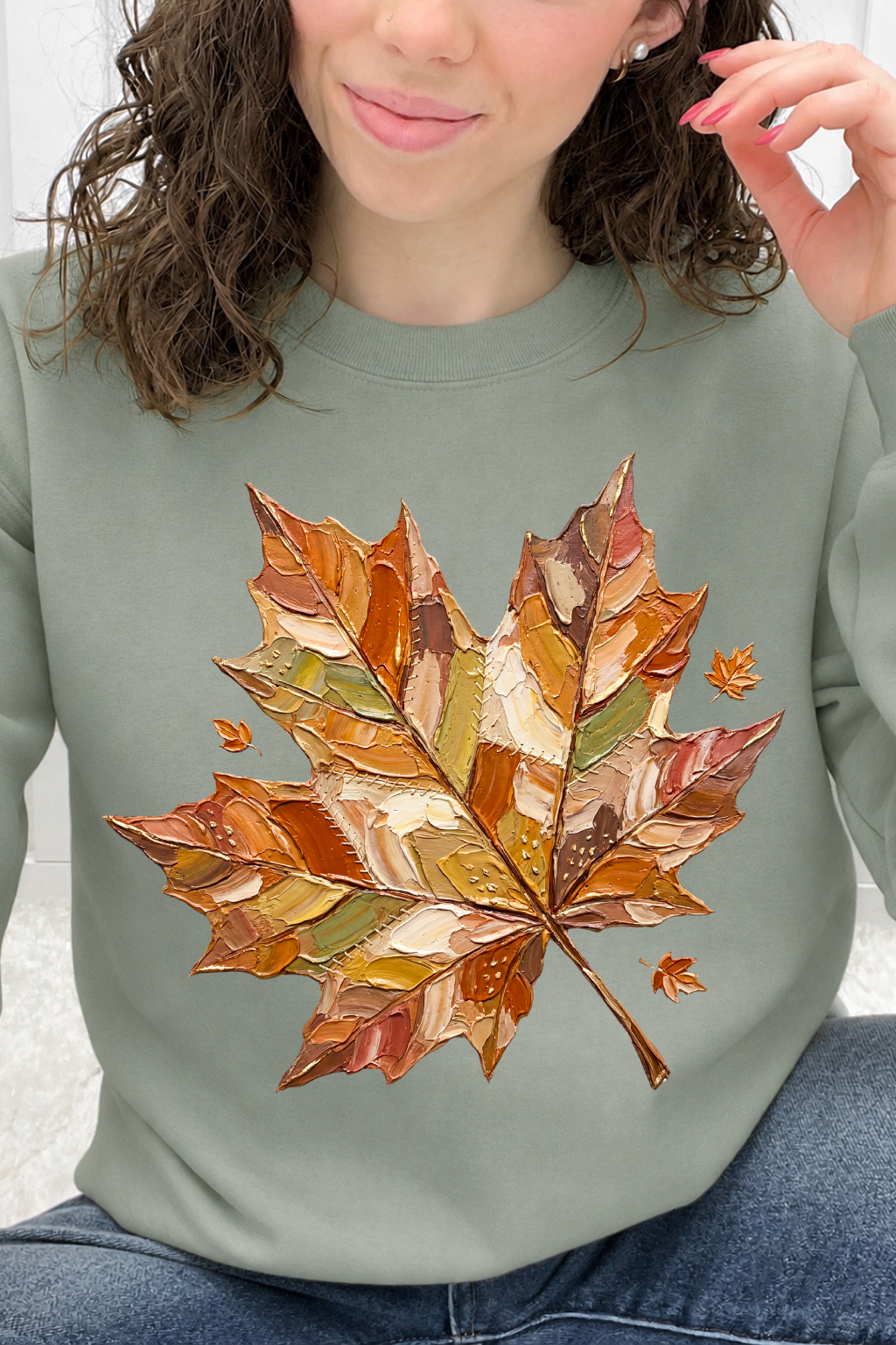 Painted Patchwork Maple Leaf Graphic Collection