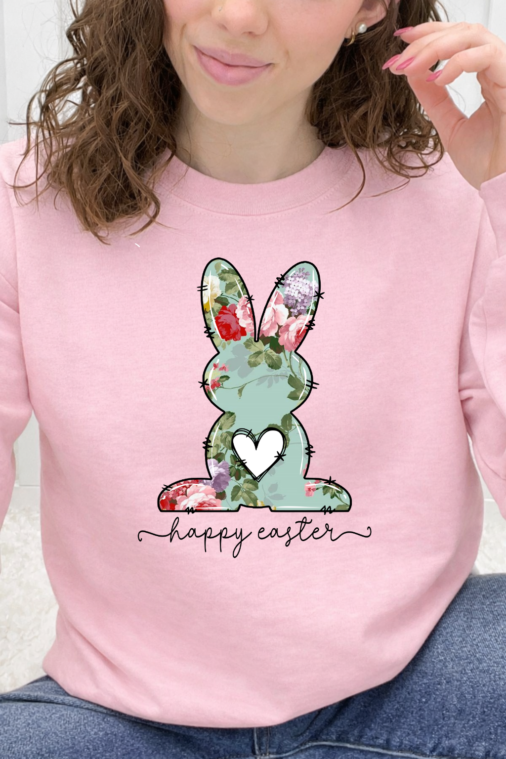 Happy Easter Floral Bunny Graphic Collection