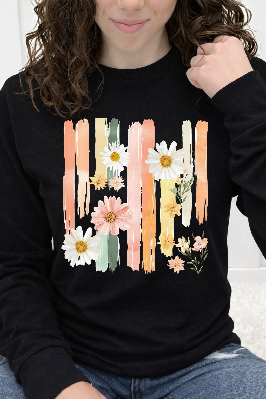 Painted Daisies & Brushstrokes Graphic Collection
