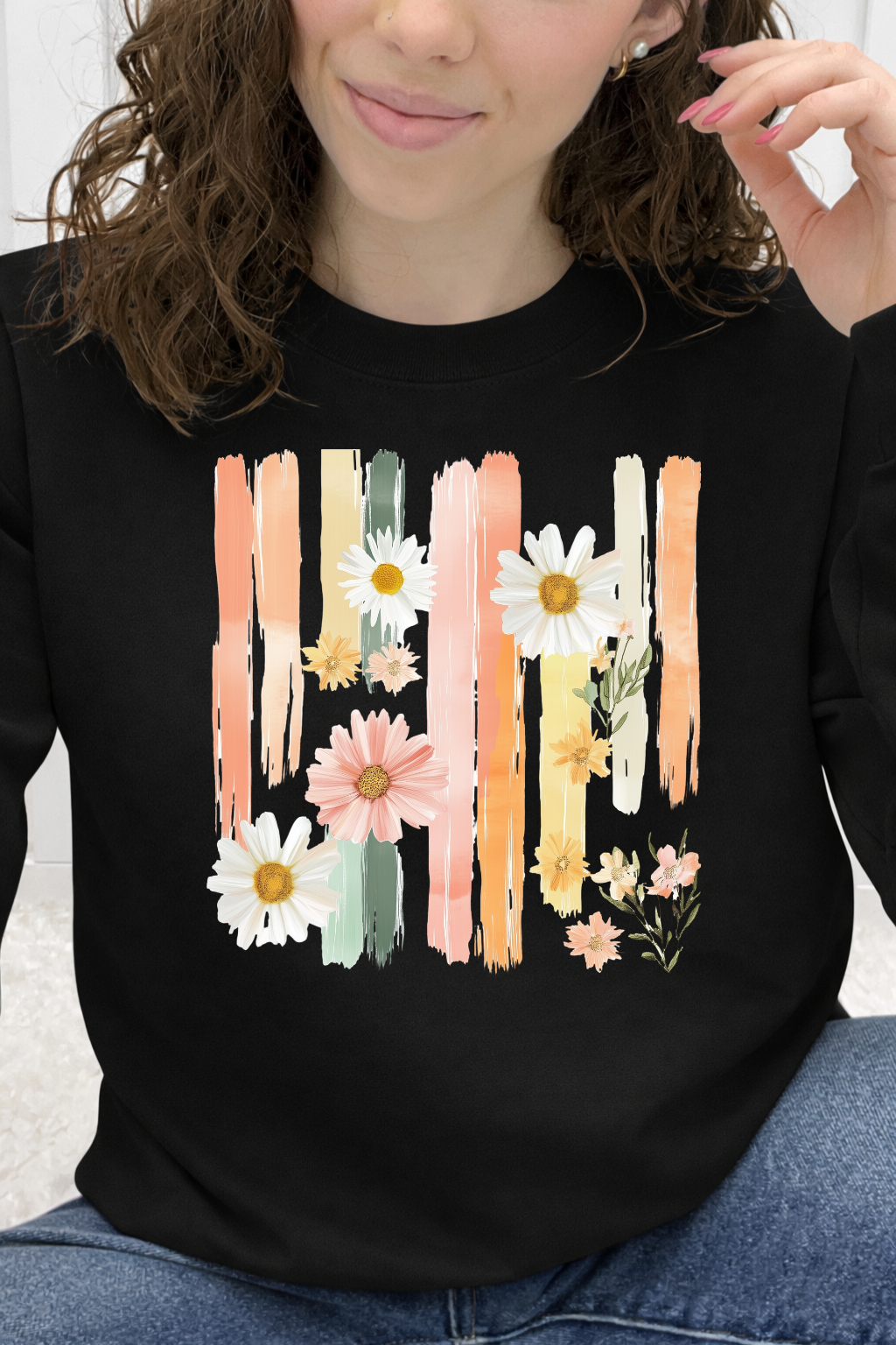Painted Daisies & Brushstrokes Graphic Collection