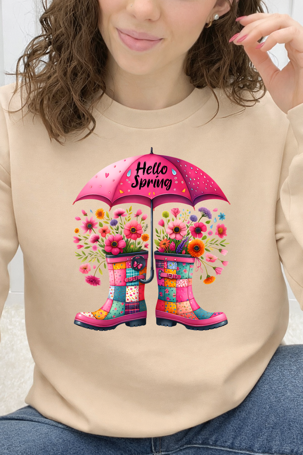 Hello Spring Boots & Blooms Graphic Collection