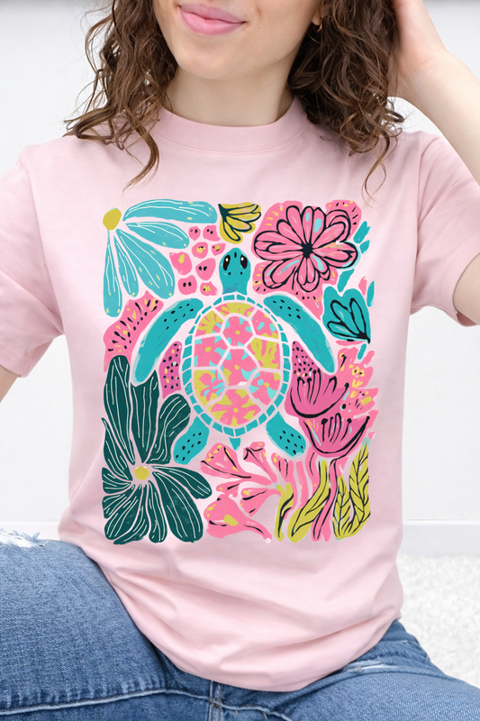 Coastal Turtle Bloom Graphic Collection