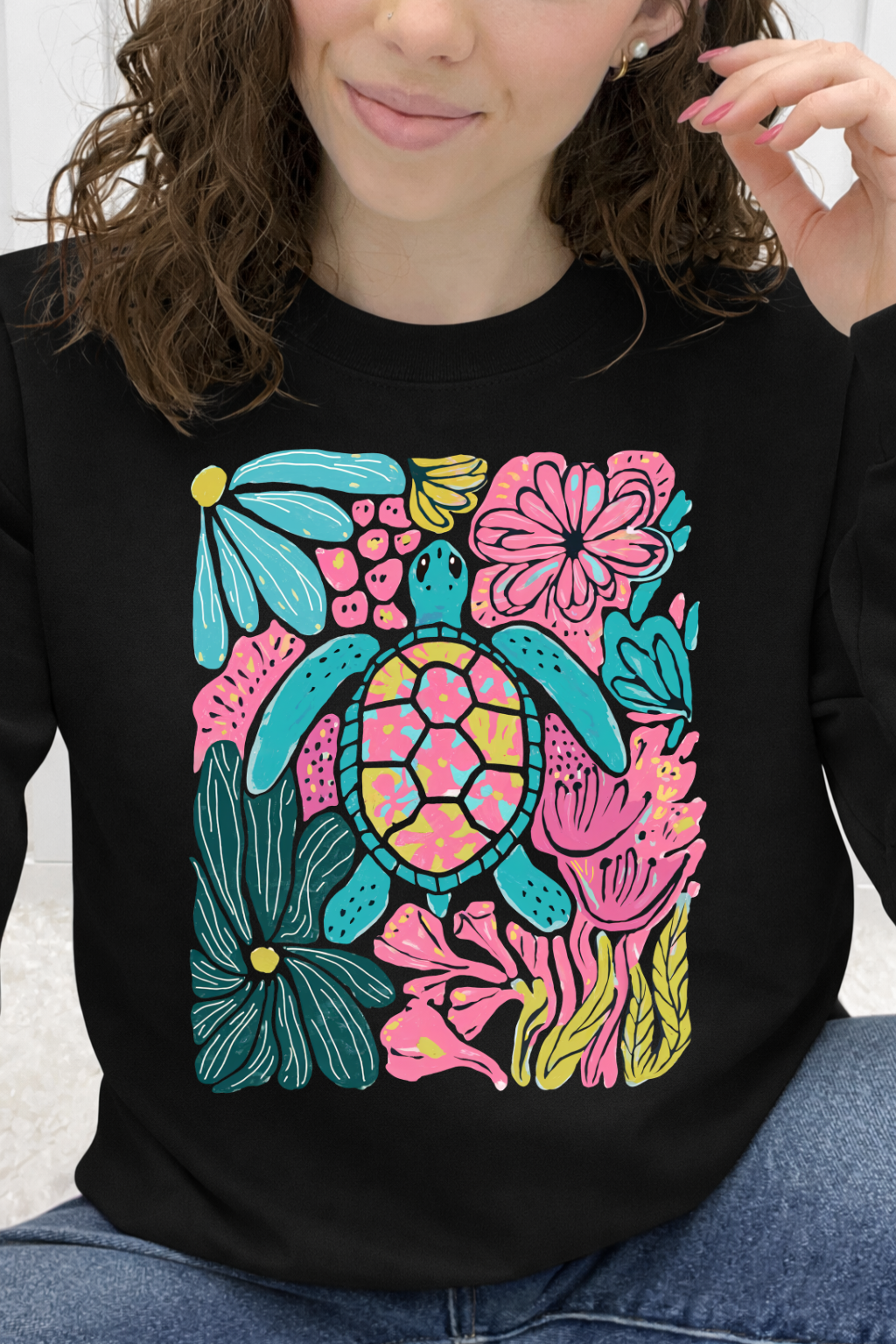 Coastal Turtle Bloom Graphic Collection