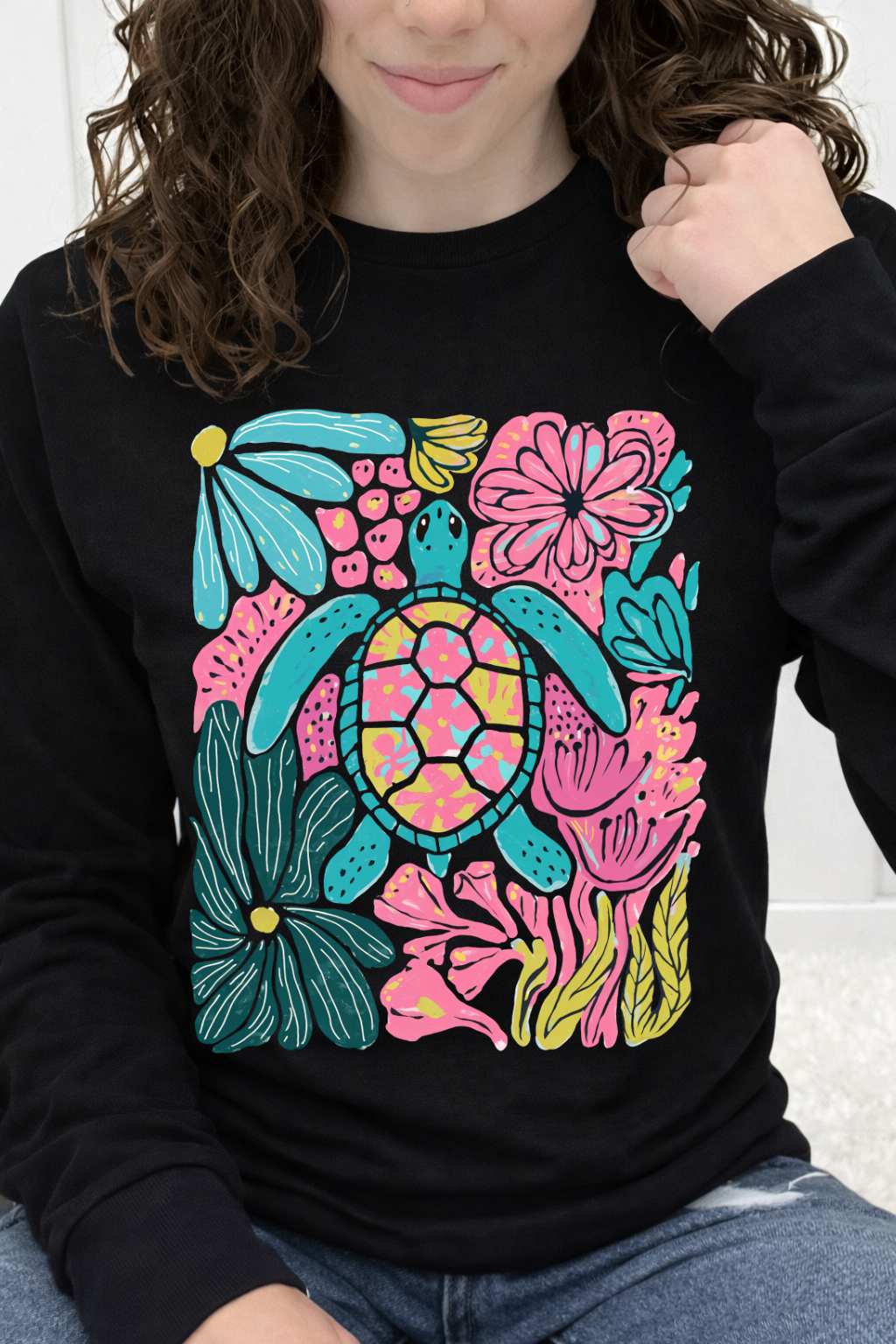 Coastal Turtle Bloom Graphic Collection