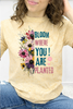 Bloom Where You Are Planted Floral Graphic Collection