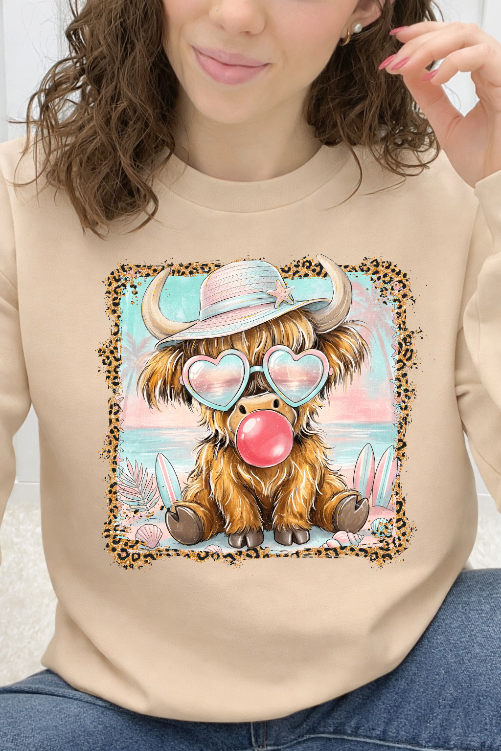 Beach Bum Highland Cow Graphic Collection