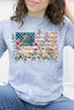 Floral American Flag w/ Wildflowers Graphic Collection