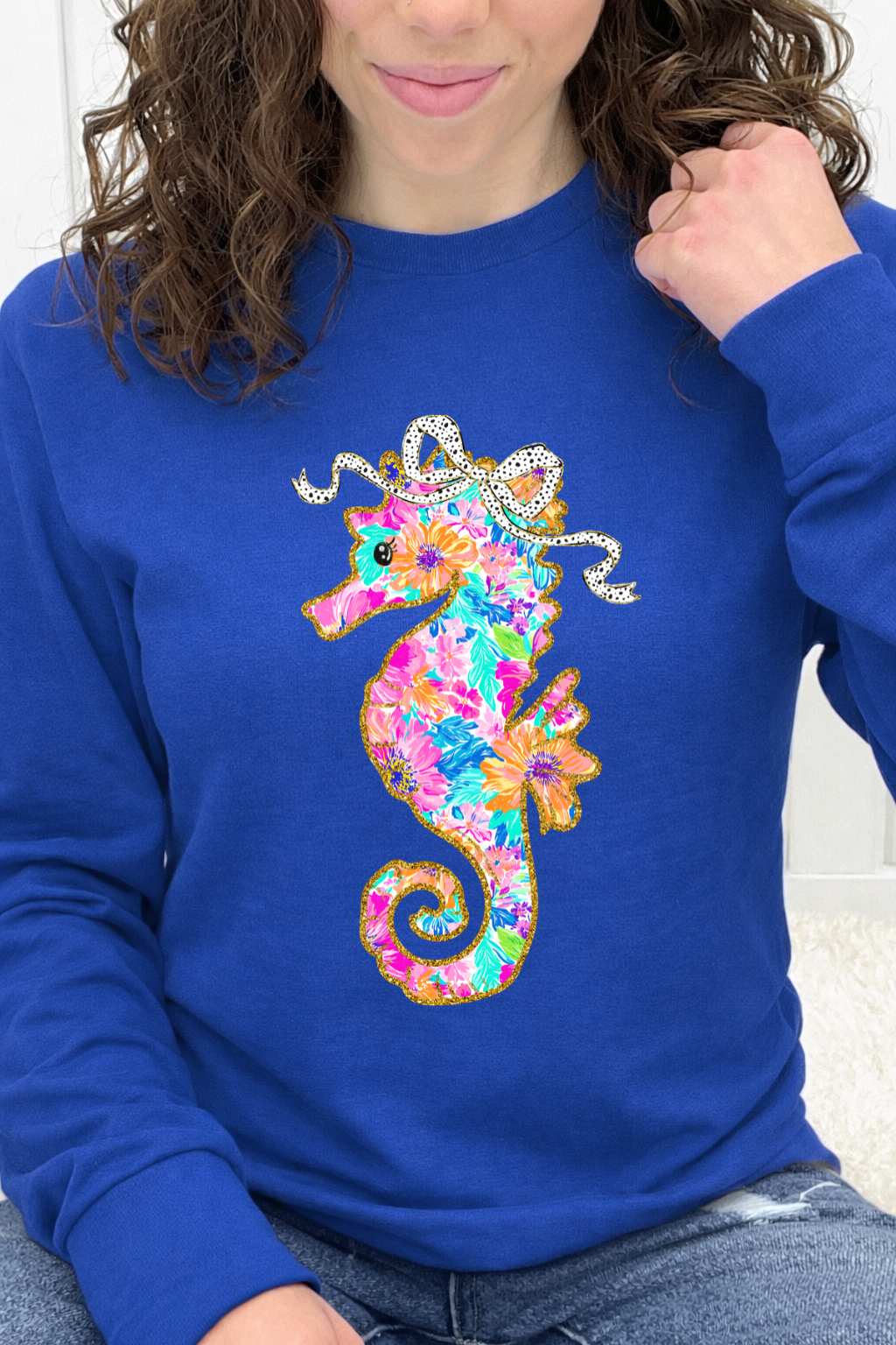 Vibrant Bloom Seahorse Graphic Collection