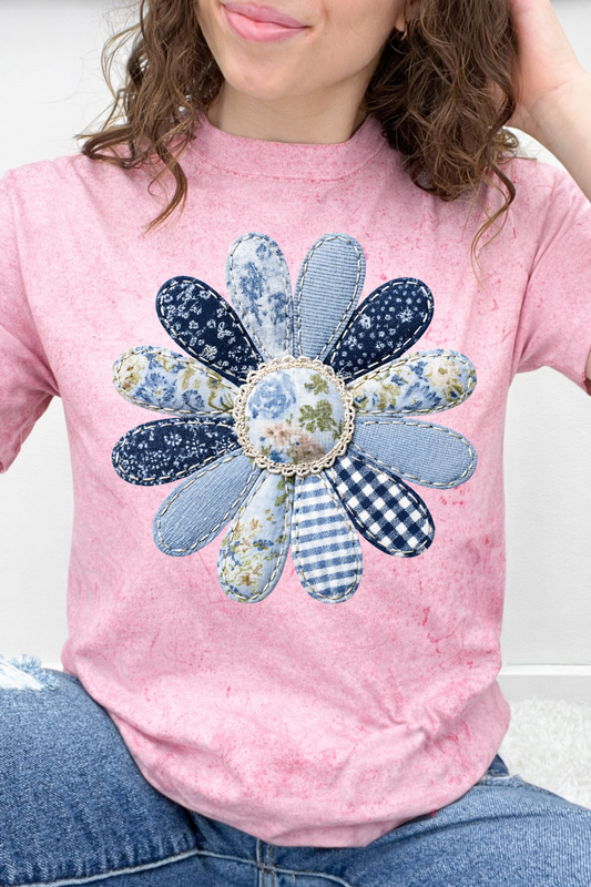 Denim Daisy Patchwork Graphic Collection