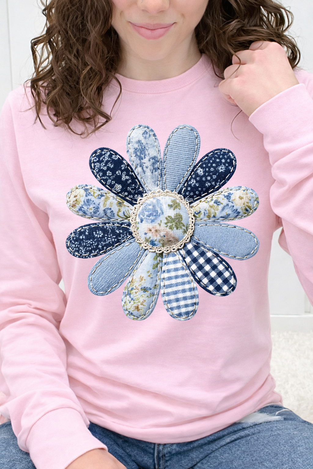 Denim Daisy Patchwork Graphic Collection
