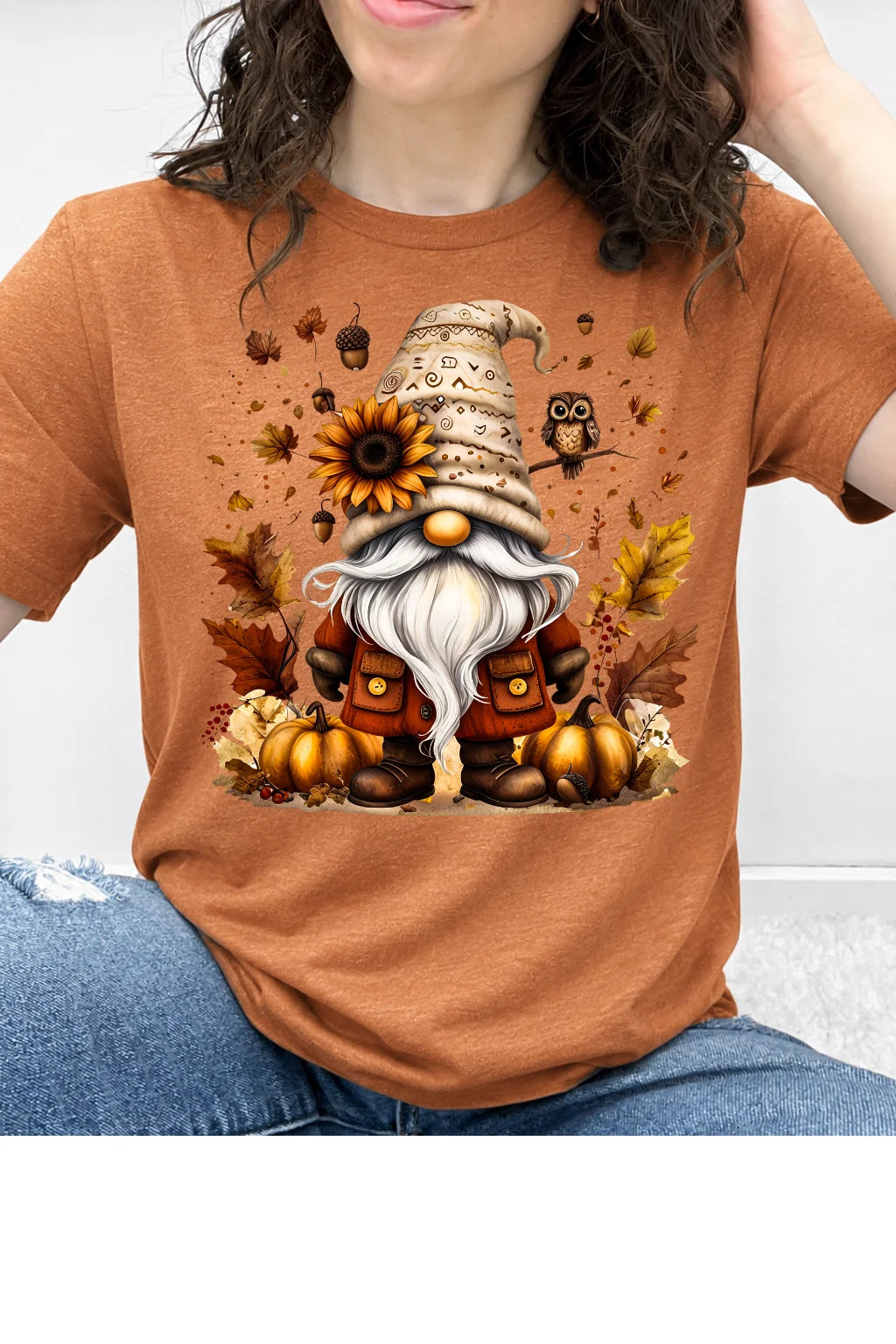 Sunflower Gnome Graphic Tee