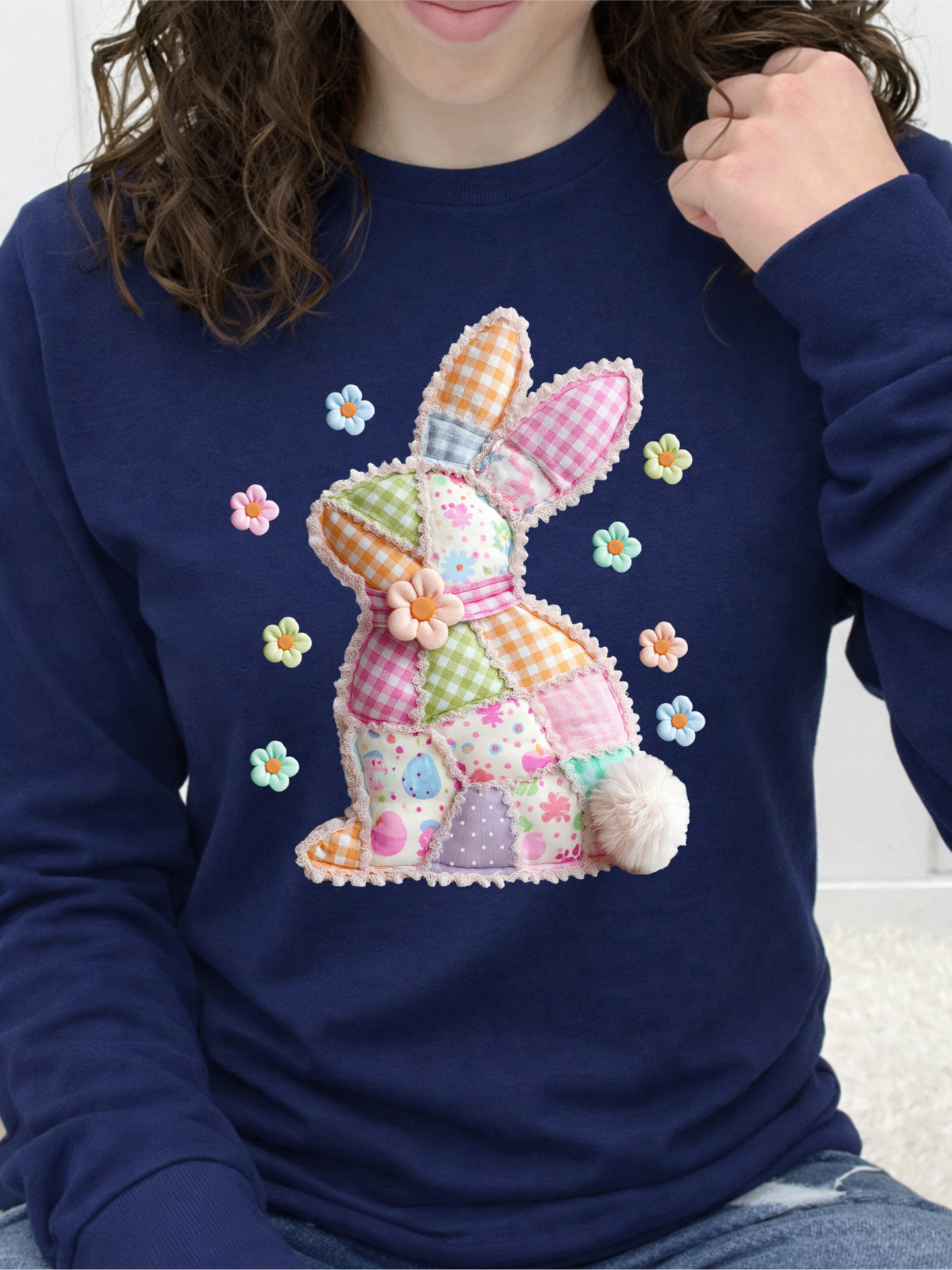 Quilted Floral Easter Bunny Graphic Collection