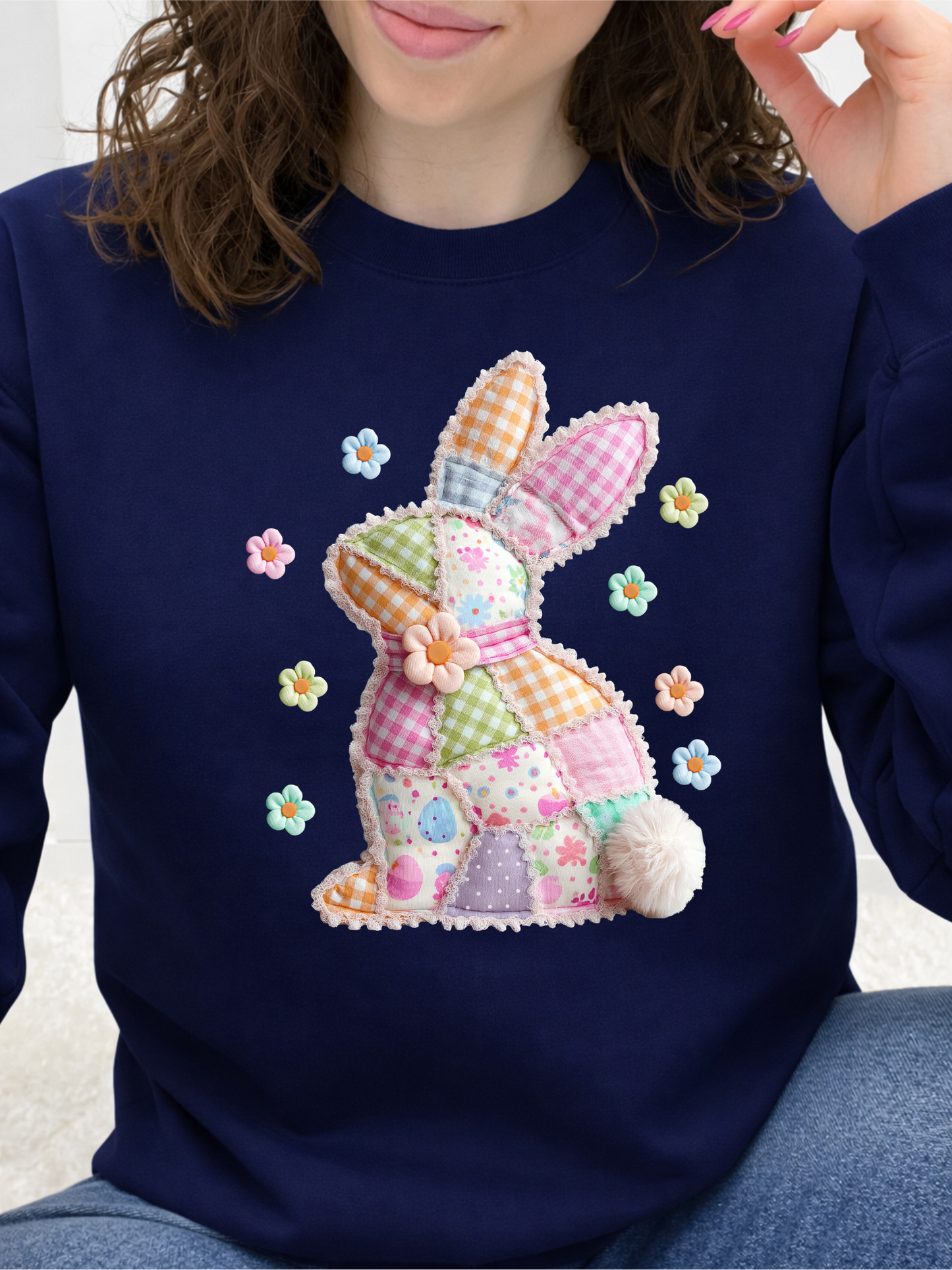 Quilted Floral Easter Bunny Graphic Collection