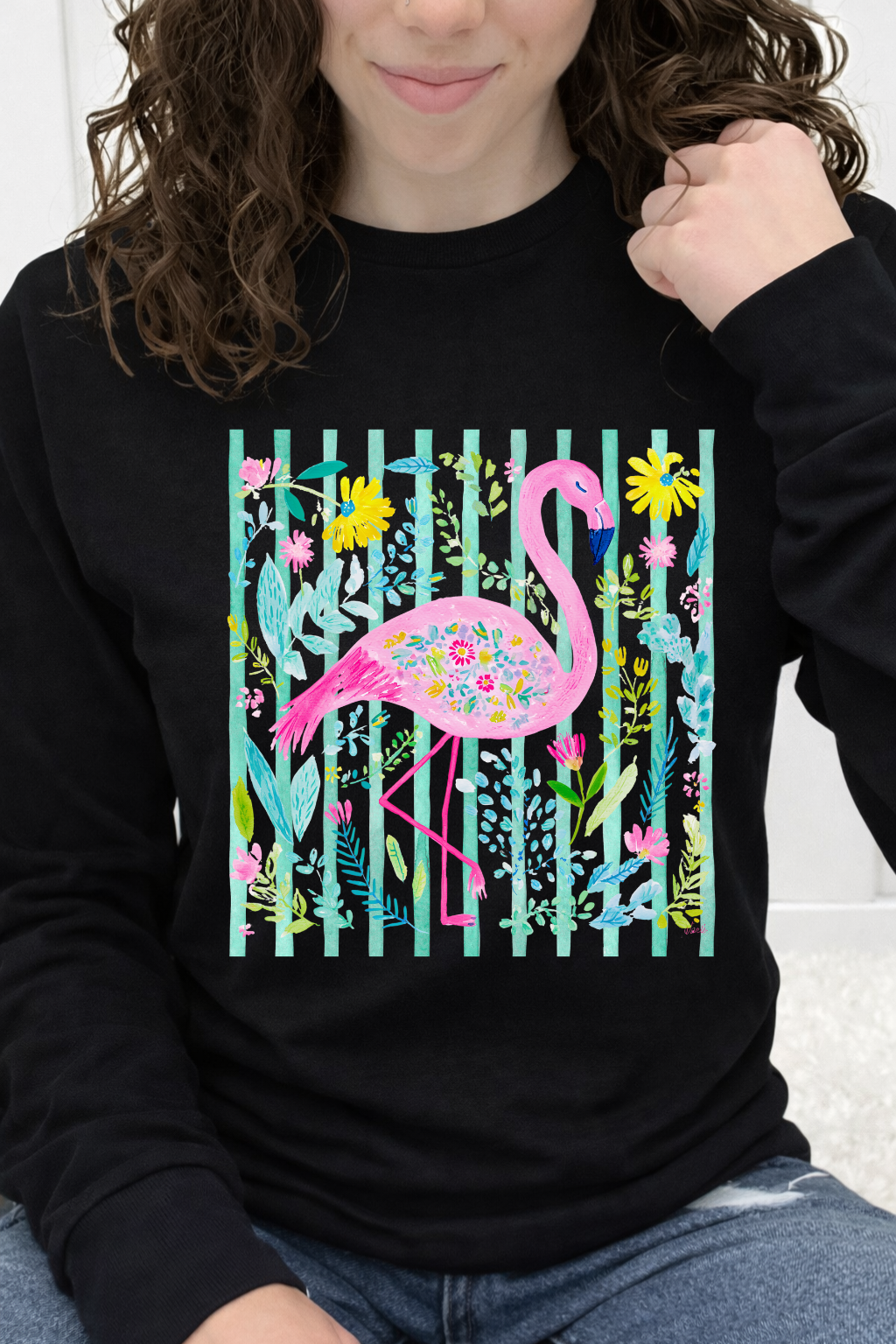 Tropical Wildflower Flamingo Graphic Collection