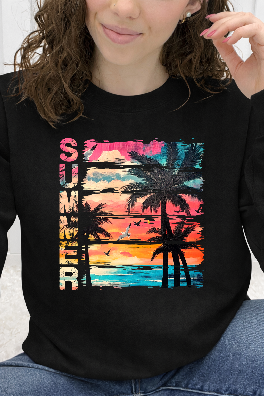 Summer Sunset and Palms Graphic Collection