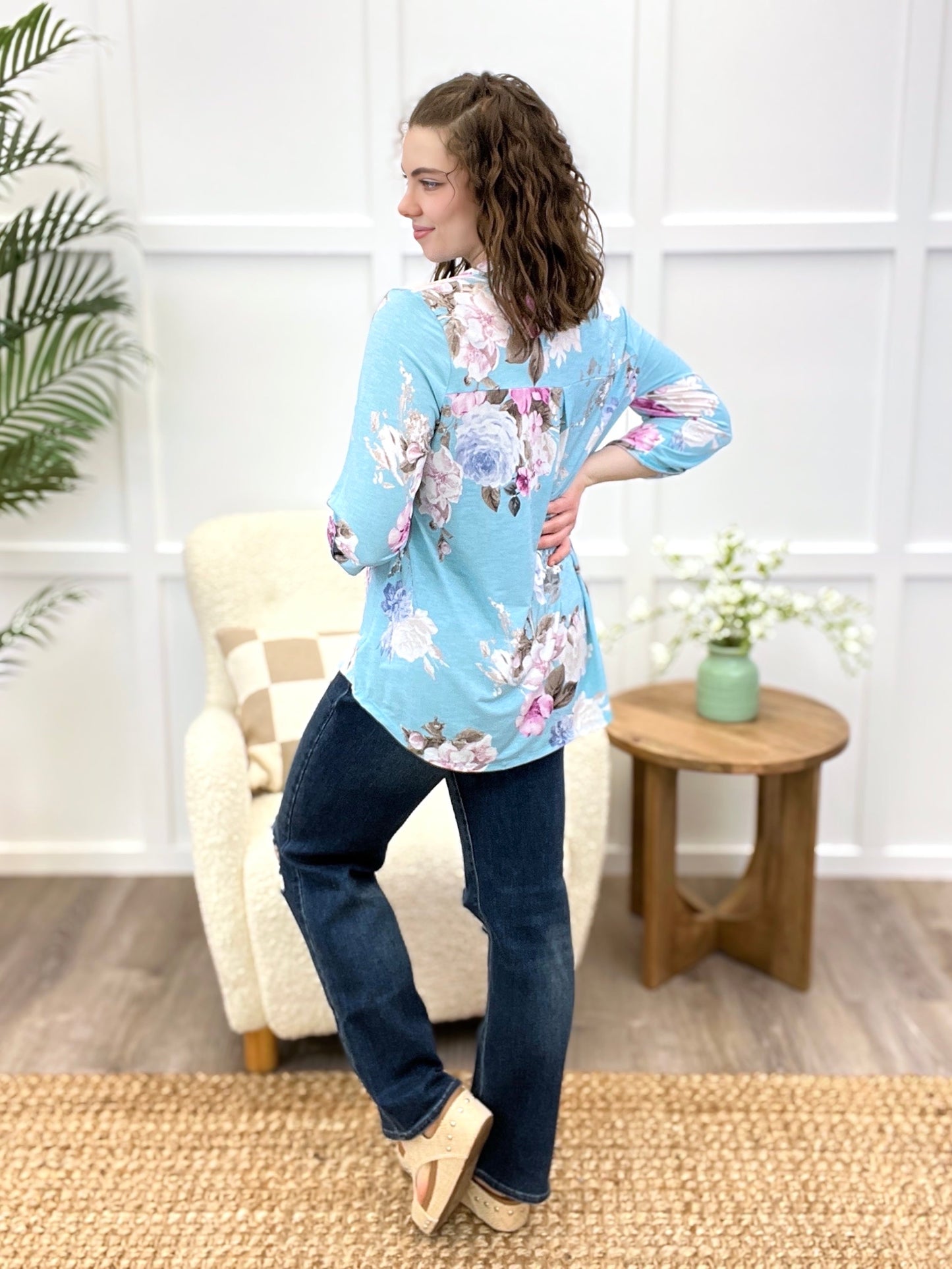 Dear Scarlett Floral Serenity Tunic Top